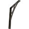 Ekena Millwork Galveston Wrought Iron Bracket, (Single center brace), Antiqued Warm Silver 1 1/2"W x 10"D x 12"H BKTM01X10X12SGLAWS - alternate 1
